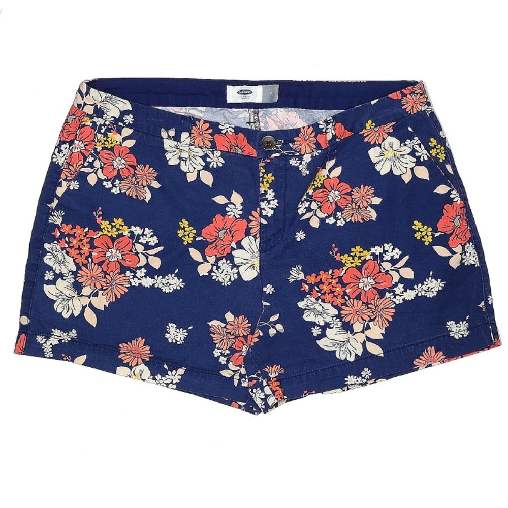 NWT OLD NAVY Floral Shorts Size 2 - 5" inseam - 29” Waist Flat Front